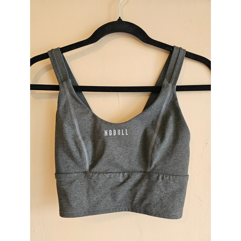 NO BULL Wide Band Sports Bra Black XS Racerback Gym Yoga Athletic Wear Stretch